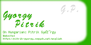 gyorgy pitrik business card